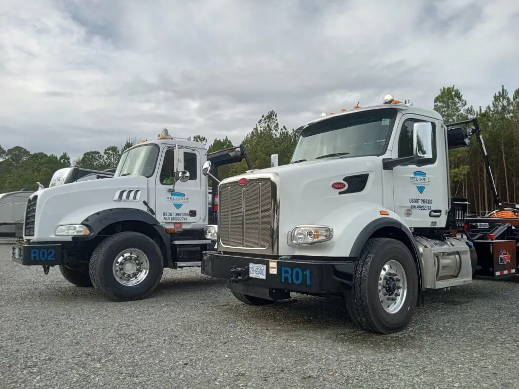 Reliable Commercial Containers roll-off trucks